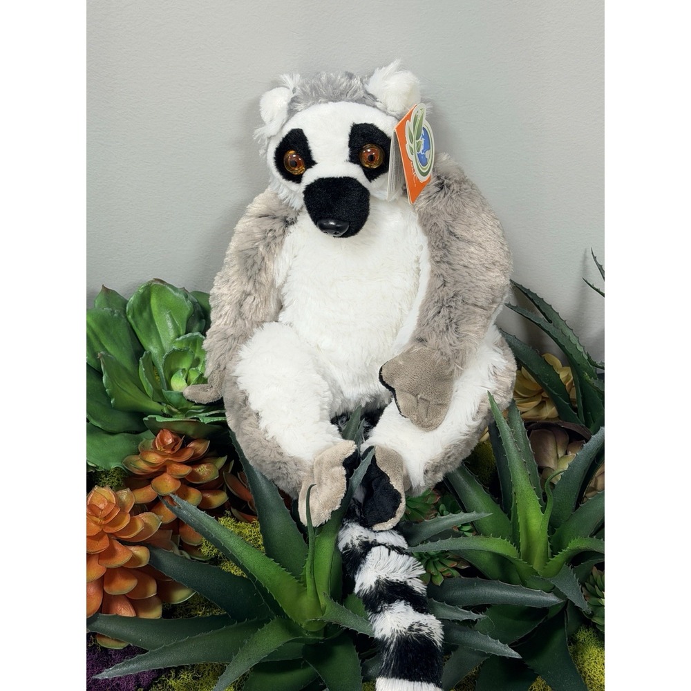 Wild Republic Cuddlekins Ring-Tailed Lemur Plush 12" Stuffed Animal Has Tags